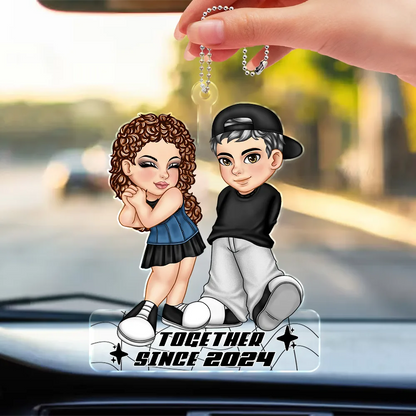 Y2K Couple Together Since - Personalized Acrylic Car Hanger