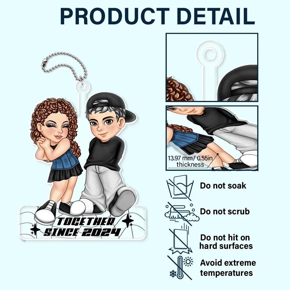 Y2K Couple Together Since - Personalized Acrylic Car Hanger