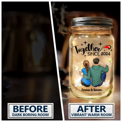 Couple I'll Choose You - Personalized Mason Jar Light