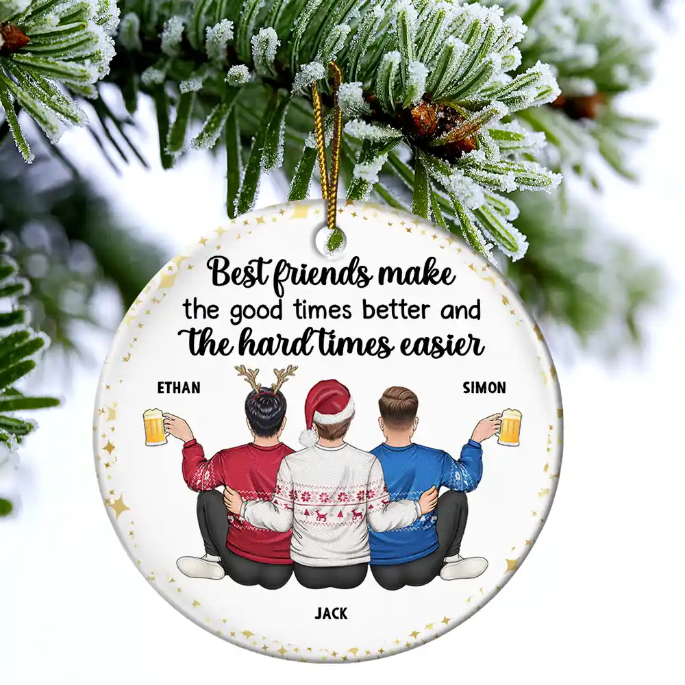 Friends It's Not What We Have In Life - Personalized Circle Ornament