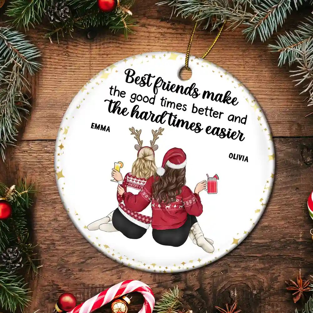 Friends It's Not What We Have In Life - Personalized Circle Ornament