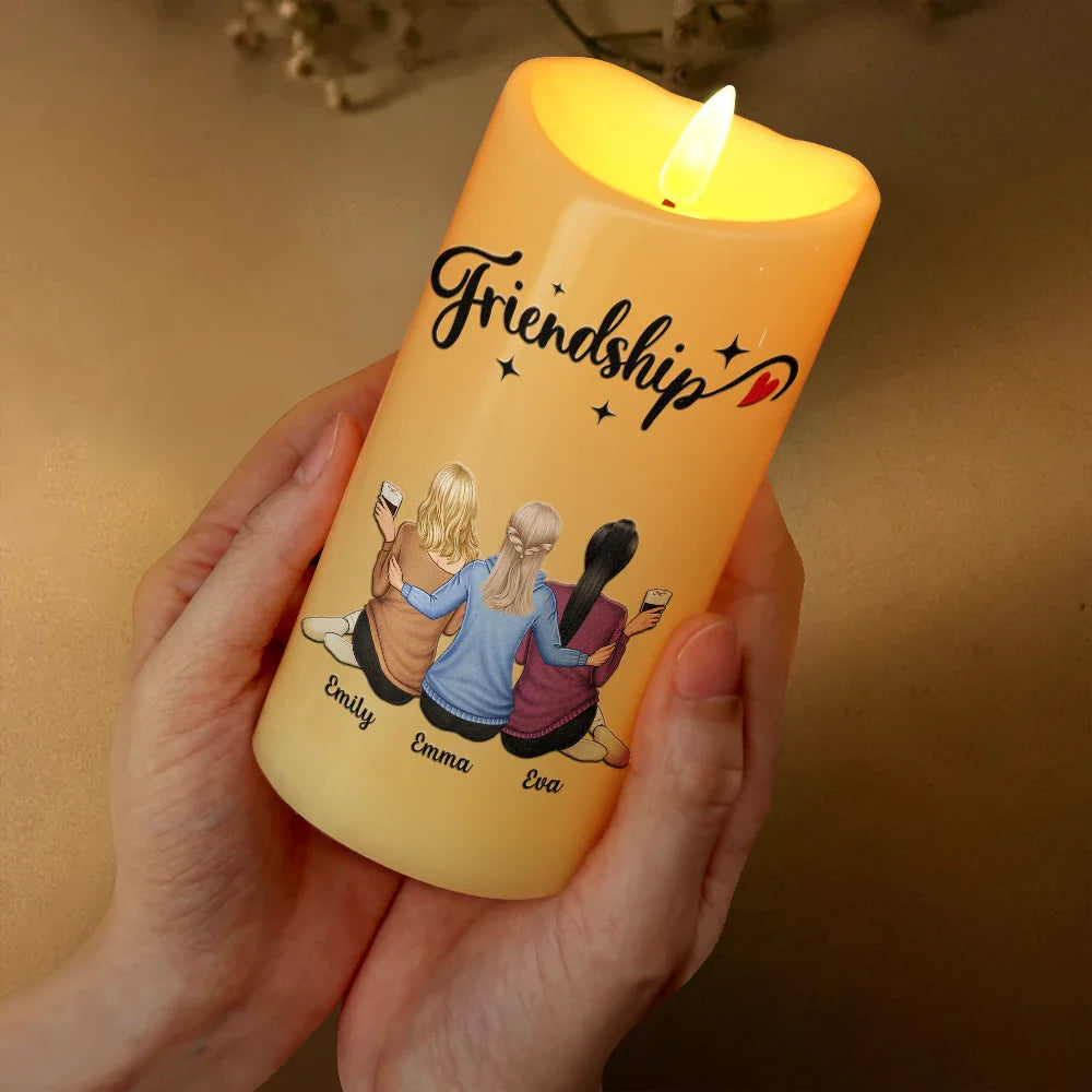 I Feel So Lucky My Friend Is You - Personalized Flameless LED Candle