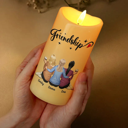 I Feel So Lucky My Friend Is You - Personalized Flameless LED Candle