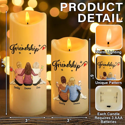 I Feel So Lucky My Friend Is You - Personalized Flameless LED Candle