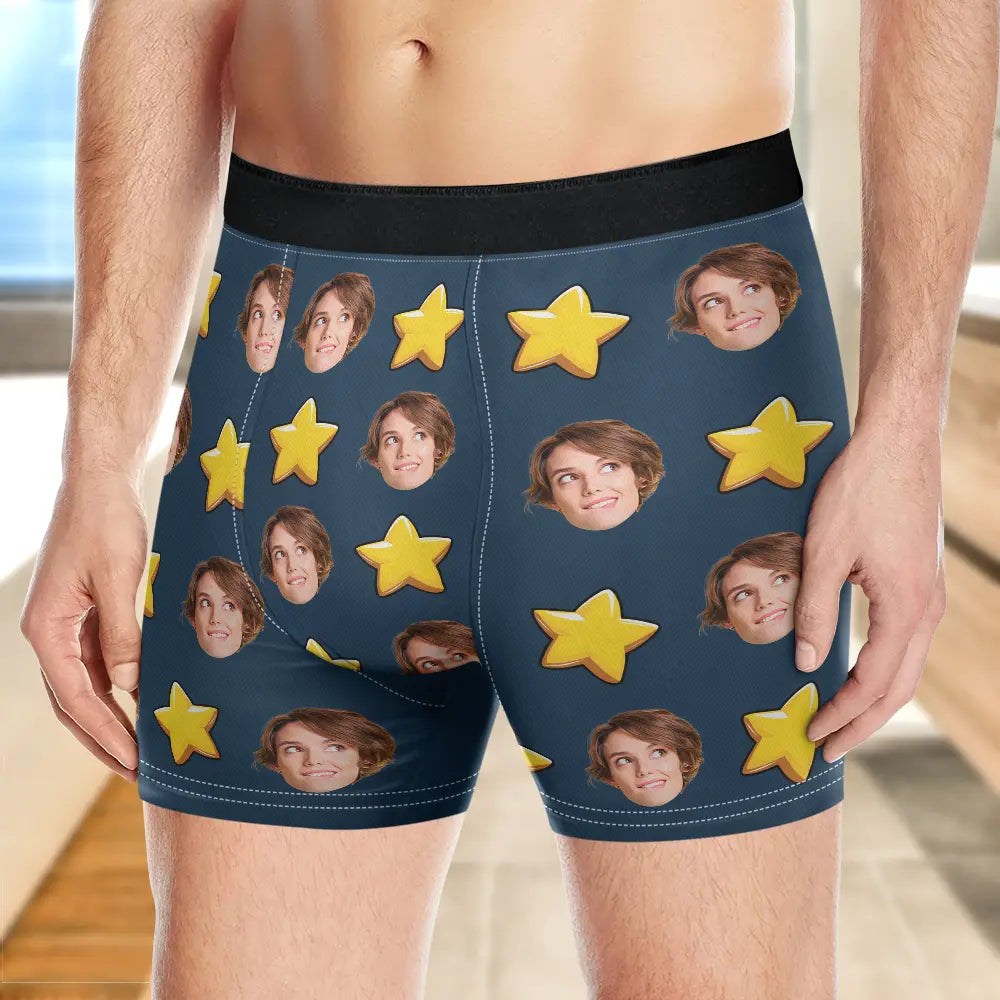 Custom Photo This Belongs To - Personalized Men's Boxer Briefs