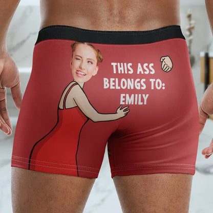 Custom Photo This Belongs To - Personalized Men's Boxer Briefs