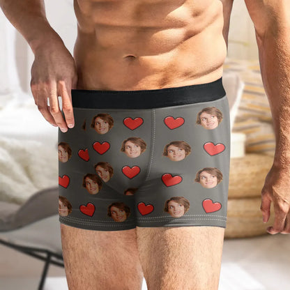 Custom Photo This Belongs To - Personalized Men's Boxer Briefs