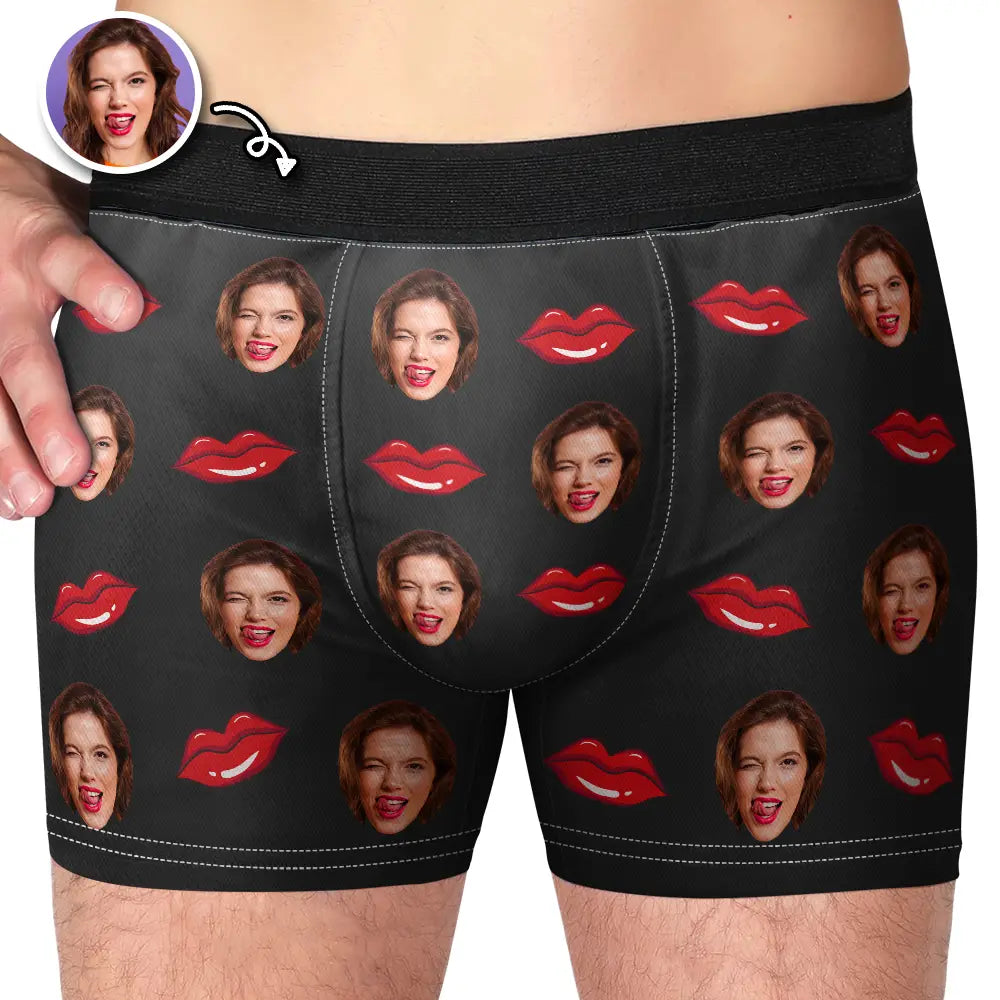 Custom Photo This Belongs To - Personalized Men's Boxer Briefs