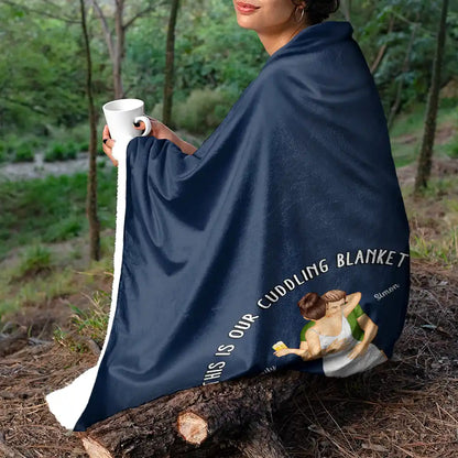 Sexy Couple Kissing Cuddling Blanket - Personalized Fleece Blanket, Sherpa Blanket