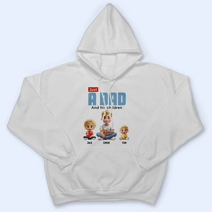 Gift For Father, Dad, Children - Just A Dad And His Girl 3D Cartoon - Personalized T Shirt
