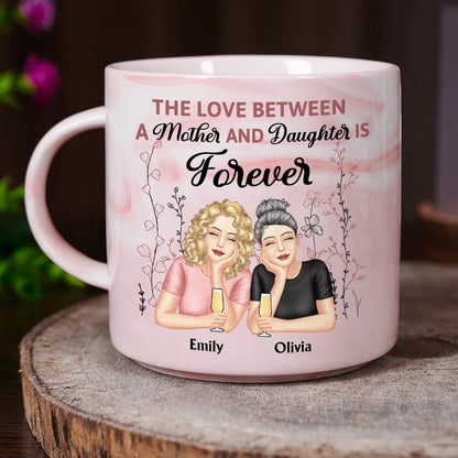 Mother And Daughter Forever - Personalized Marble Mug