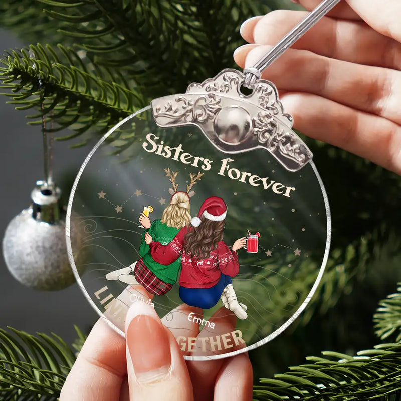 Brothers & Sisters Forever Linked Together - Personalized Acrylic Ornament
