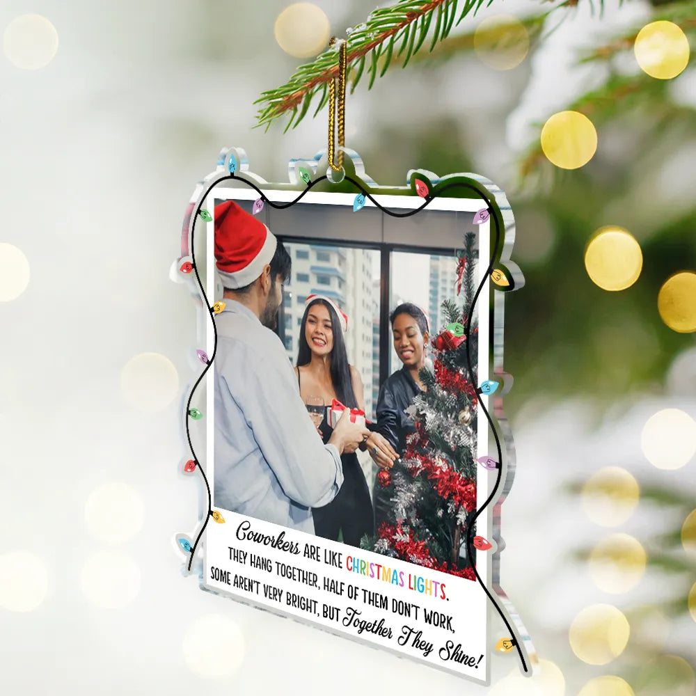 Custom Photo Together They Shine - Personalized Custom Shaped Acrylic Ornament