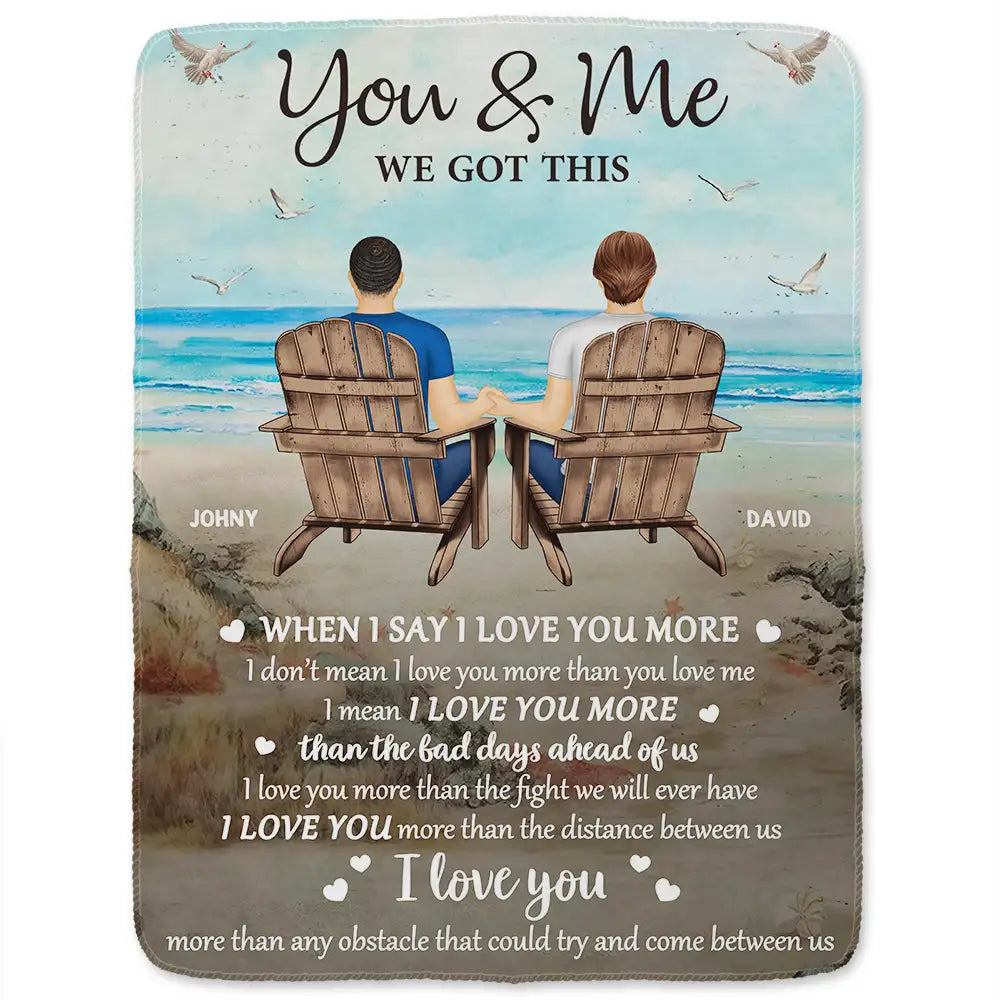 Couple The Day I Met You - Personalized Fleece Blanket, Sherpa Blanket