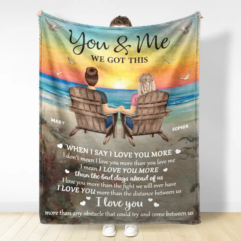 Couple The Day I Met You - Personalized Fleece Blanket, Sherpa Blanket