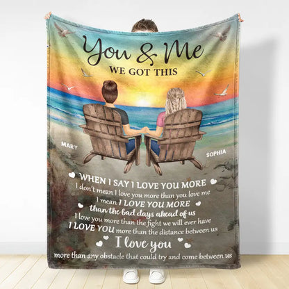 Couple The Day I Met You - Personalized Fleece Blanket, Sherpa Blanket