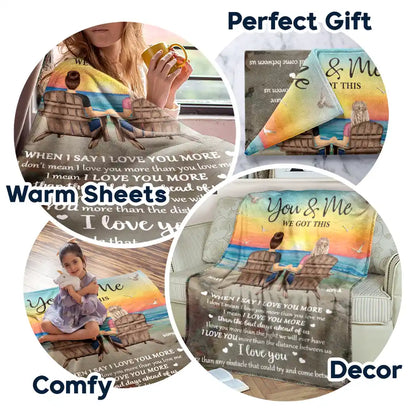 Couple The Day I Met You - Personalized Fleece Blanket, Sherpa Blanket