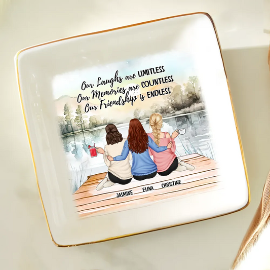 Our Memories Are Countless Our Friendship Is Endless - Personalized Ring Dish