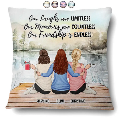 Our Memories Are Countless Our Friendship Is Endless - Personalized Pillow