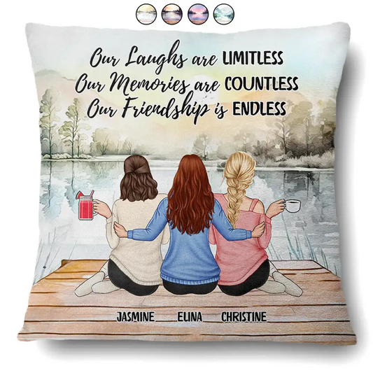 Our Memories Are Countless Our Friendship Is Endless - Personalized Pillow