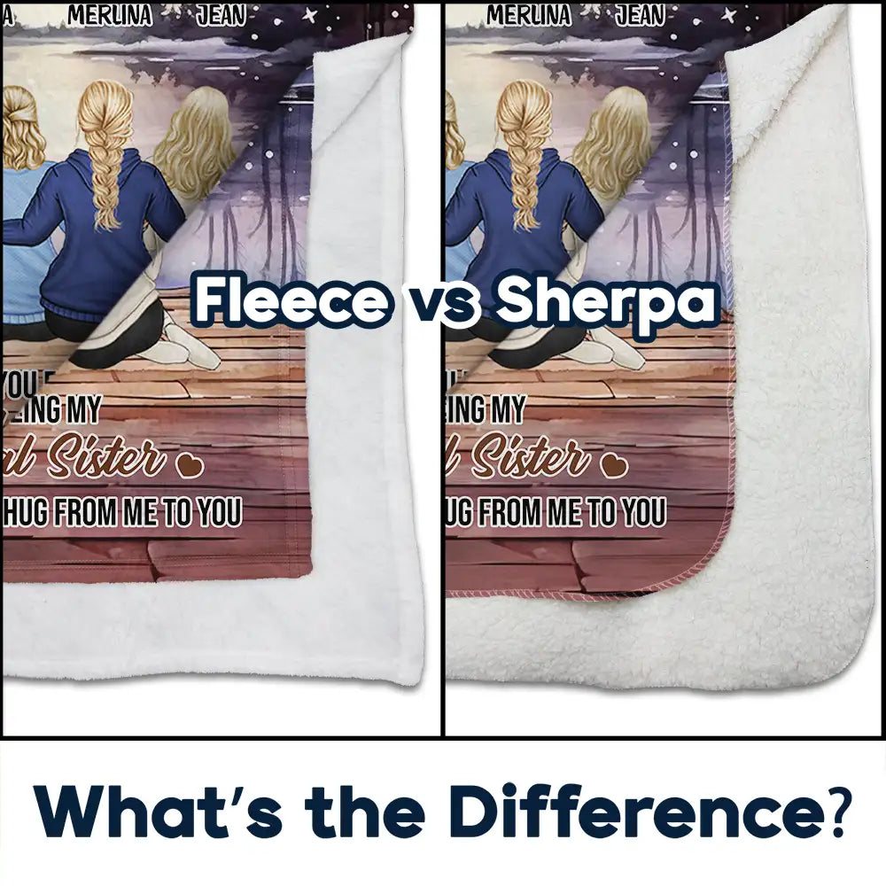 Because Of You I Laugh A Little Harder - Personalized Fleece Blanket, Sherpa Blanket