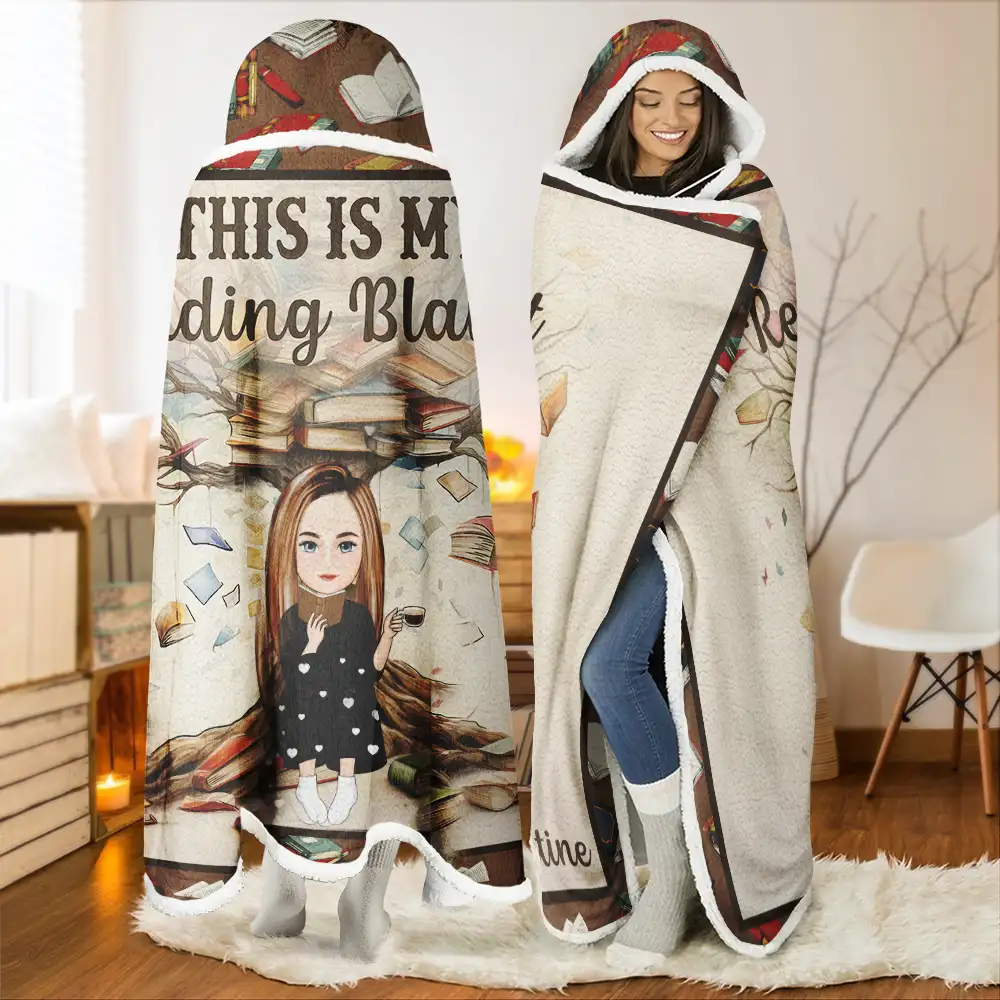 My Reading Blanket - Personalized Wearable Hooded Blanket
