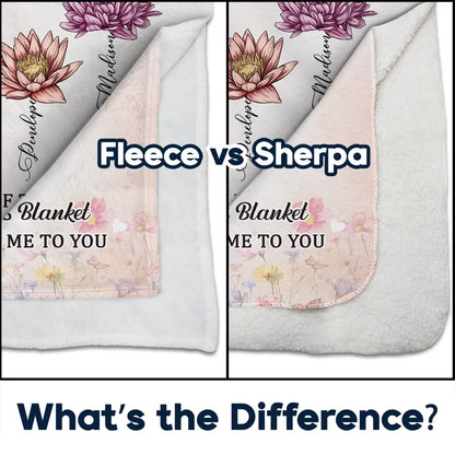 Sisters Besties Are Different Flowers From The Same Garden - Personalized Fleece Blanket, Sherpa Blanket