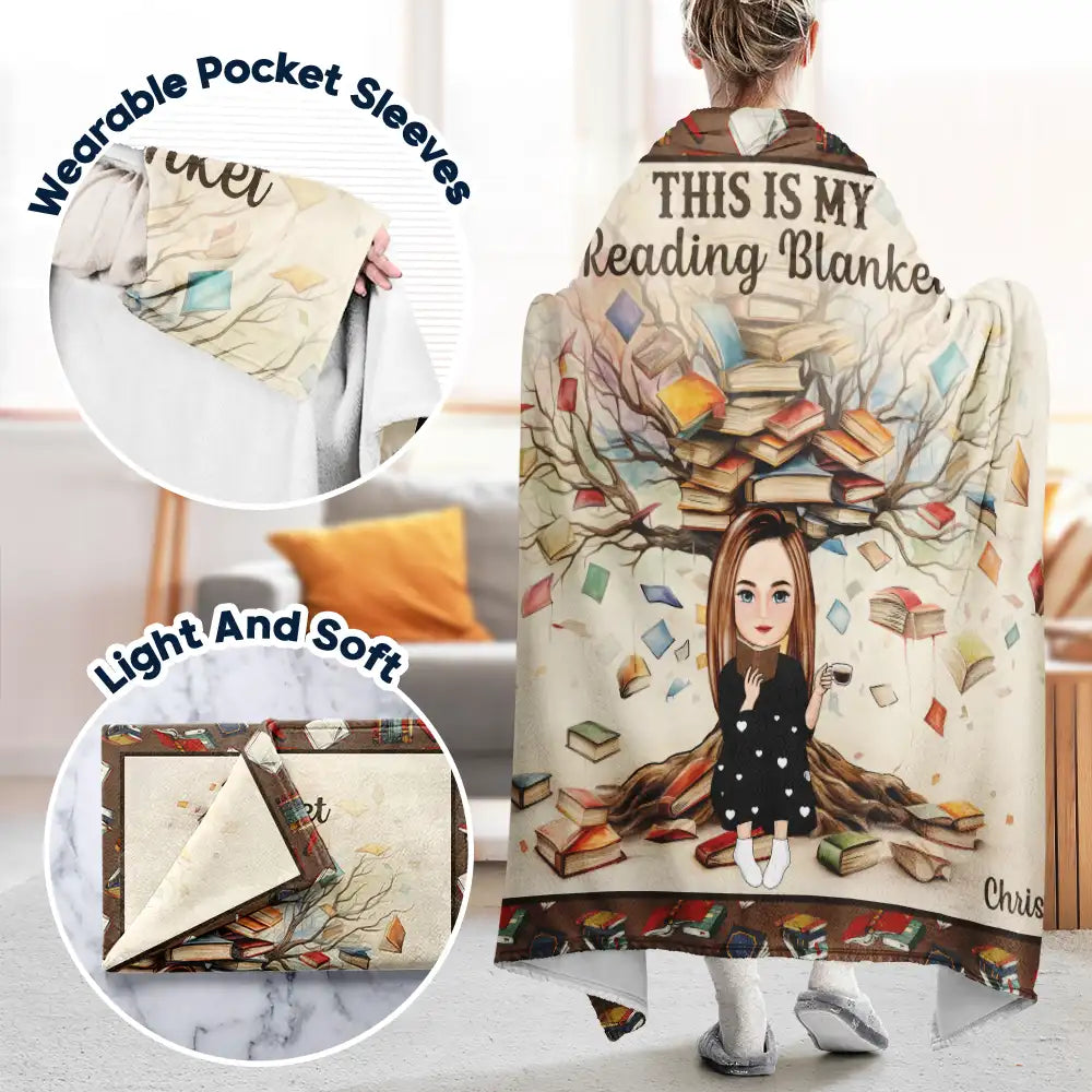 This Is My Reading Blanket - Personalized Wearable Blanket