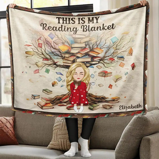 This Is My Reading Blanket - Personalized Wearable Blanket