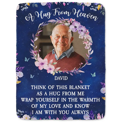 Custom Photo Wrap Yourself In The Warmth Of My Love - Personalized Fleece Blanket