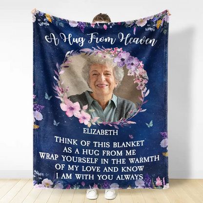 Custom Photo Wrap Yourself In The Warmth Of My Love - Personalized Fleece Blanket