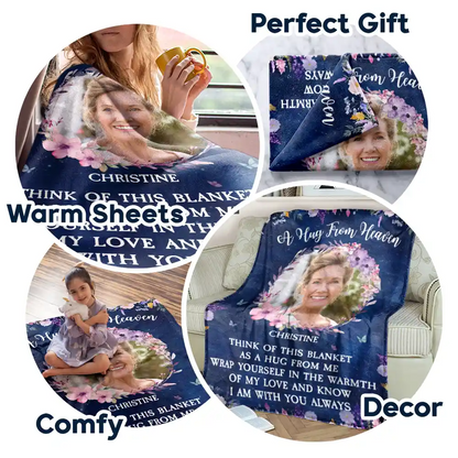 Custom Photo Wrap Yourself In The Warmth Of My Love - Personalized Fleece Blanket