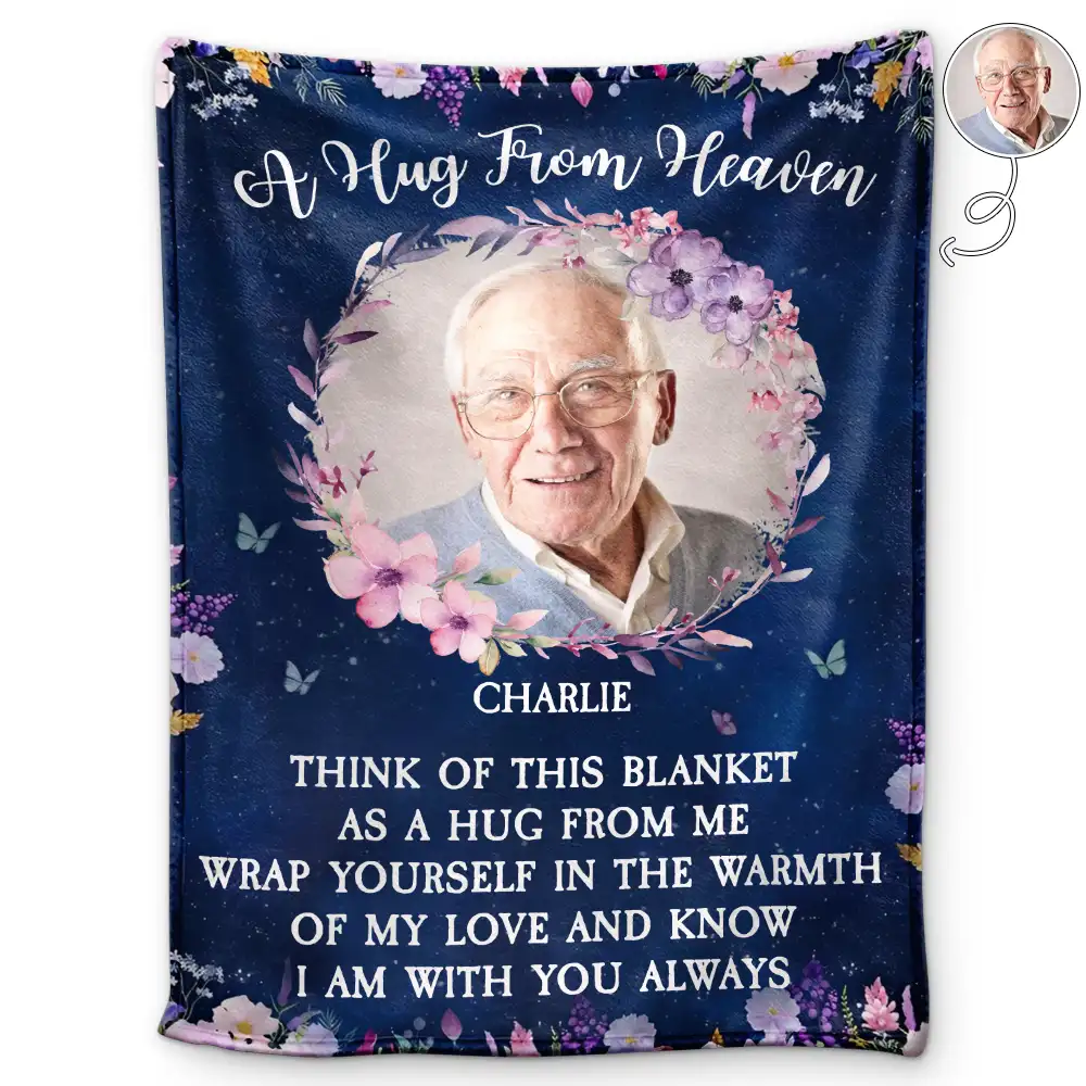 Custom Photo Wrap Yourself In The Warmth Of My Love - Personalized Fleece Blanket