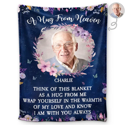 Custom Photo Wrap Yourself In The Warmth Of My Love - Personalized Fleece Blanket