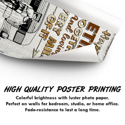 Happily Retired Together Camping - Anniversary Gift - Personalized Custom Poster