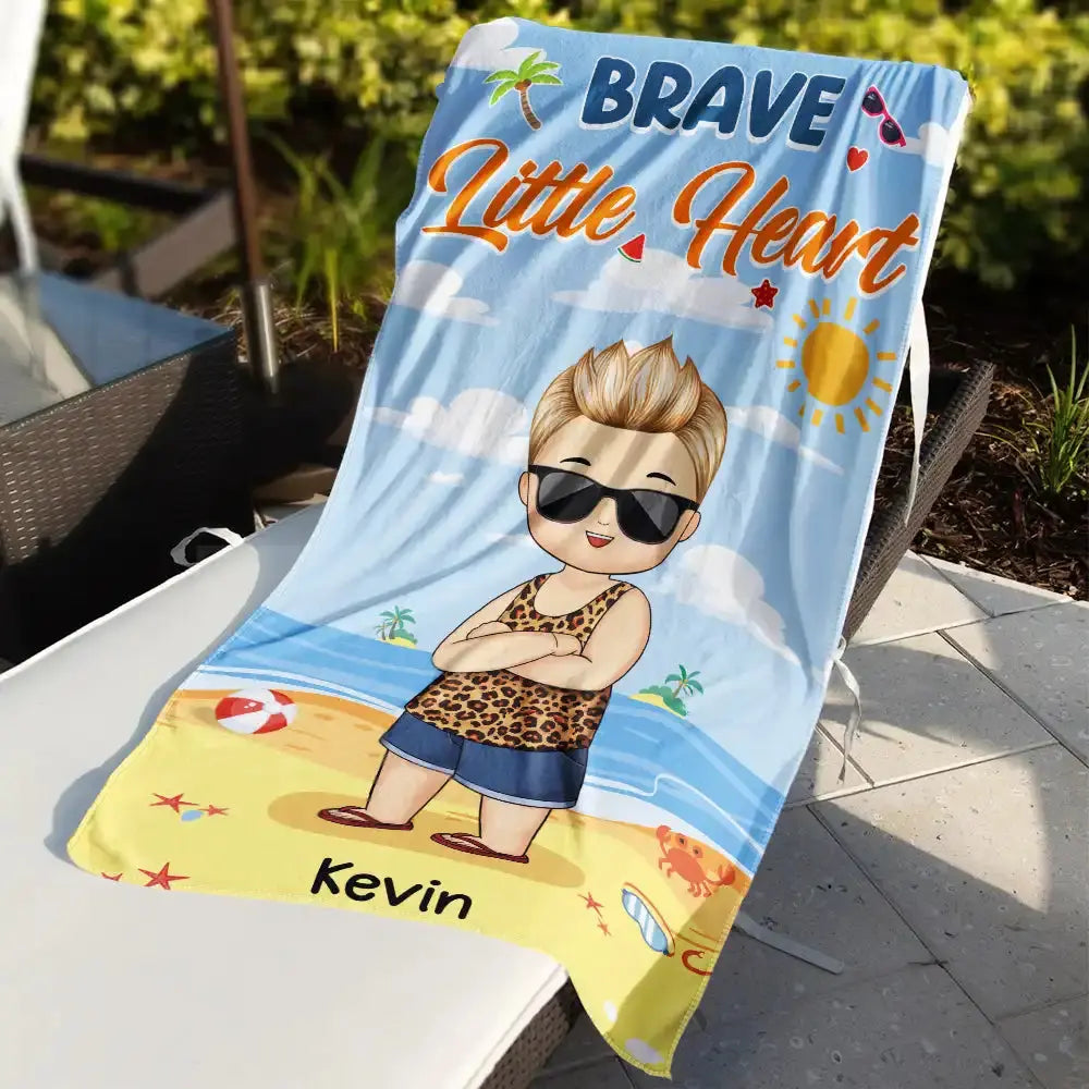 Happy Little Soul - Personalized Beach Towel Beach Towel The Next Custom Gift