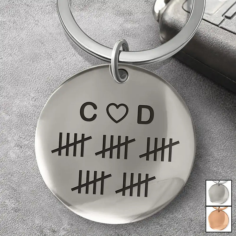 Happy 25th Anniversary, Silver Anniversary - Personalized Keyring