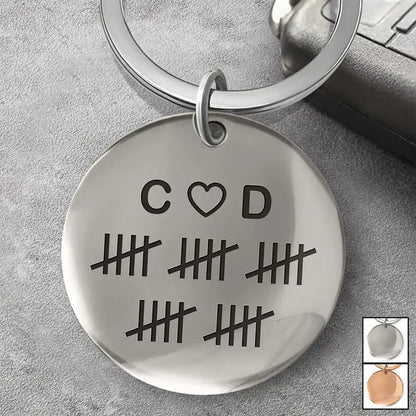 Happy 25th Anniversary, Silver Anniversary - Personalized Keyring