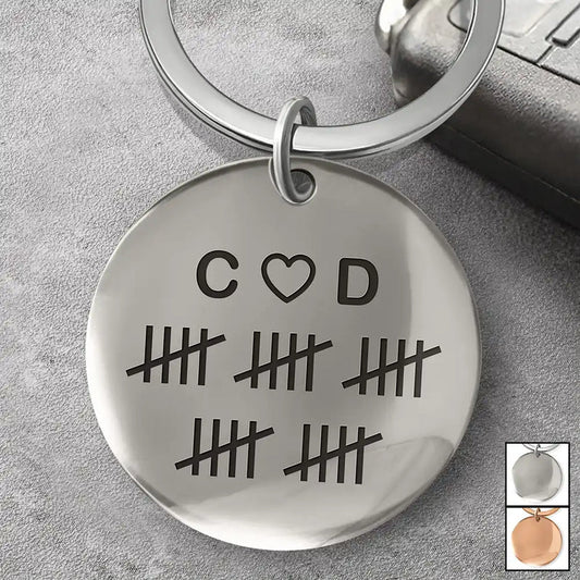 Happy 25th Anniversary, Silver Anniversary - Personalized Keyring