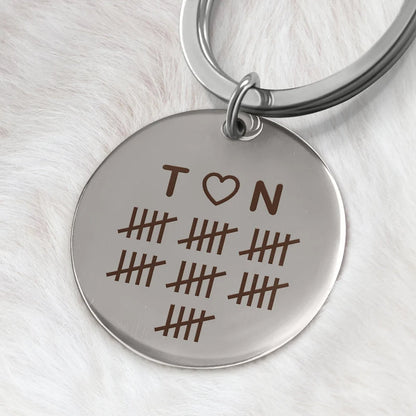 Happy 25th Anniversary, Silver Anniversary - Personalized Keyring