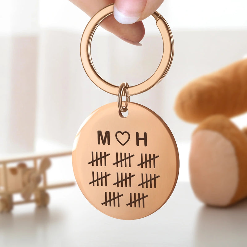 Happy 25th Anniversary, Silver Anniversary - Personalized Keyring