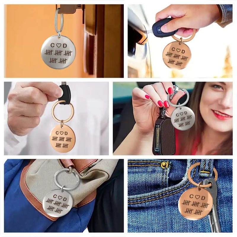 Happy 25th Anniversary, Silver Anniversary - Personalized Keyring