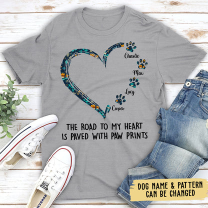 Road To Heart Pattern - Personalized Custom Unisex T-shirt