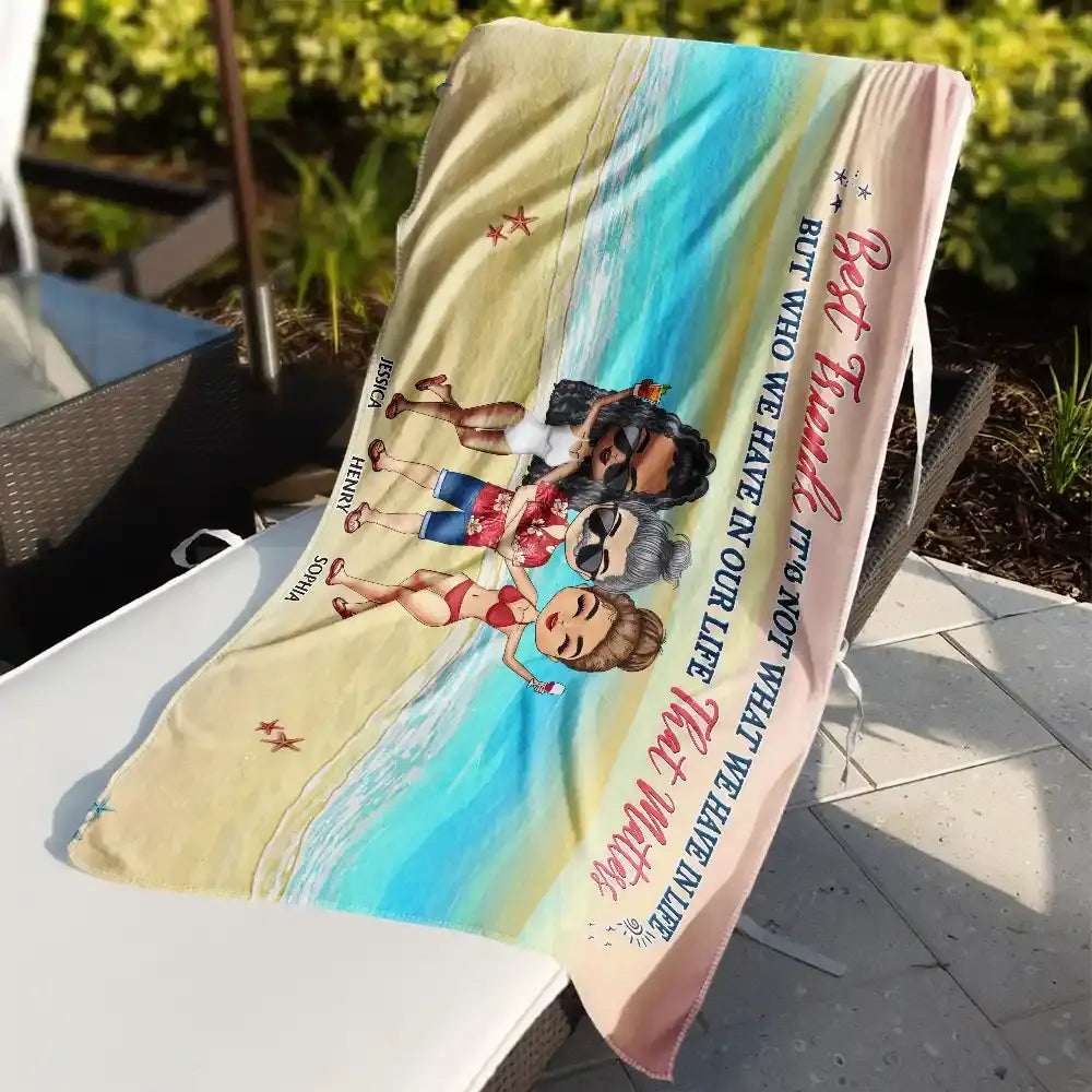 Here's To Another Year Of Bonding Over Alcohol - Personalized Beach Towel Beach Towel The Next Custom Gift