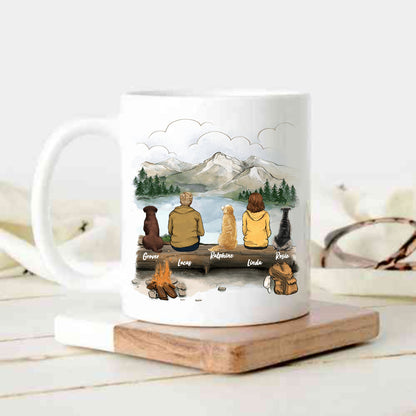 Custom dog mug gifts for dog lovers - Hiking mugs