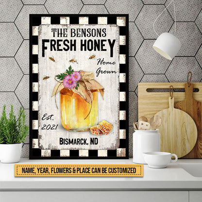 Honey Bee Fresh Honey Custom Poster, Bee Gift, Bee Decor