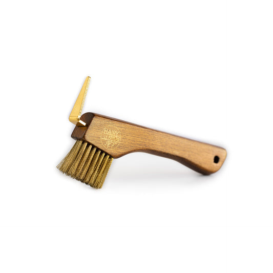 Copper Bristle Wooden Hoof Pick