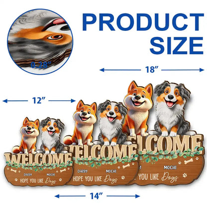 Hope You Like Dog Cat Pet Family 3D Effect - Personalized Custom Shaped Wood Sign