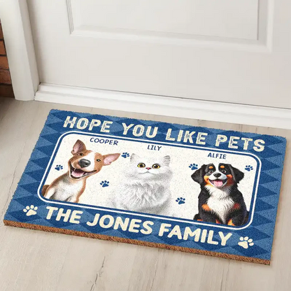 Hope You You Like Pets 3D Effect - Personalized Coconut Doormat