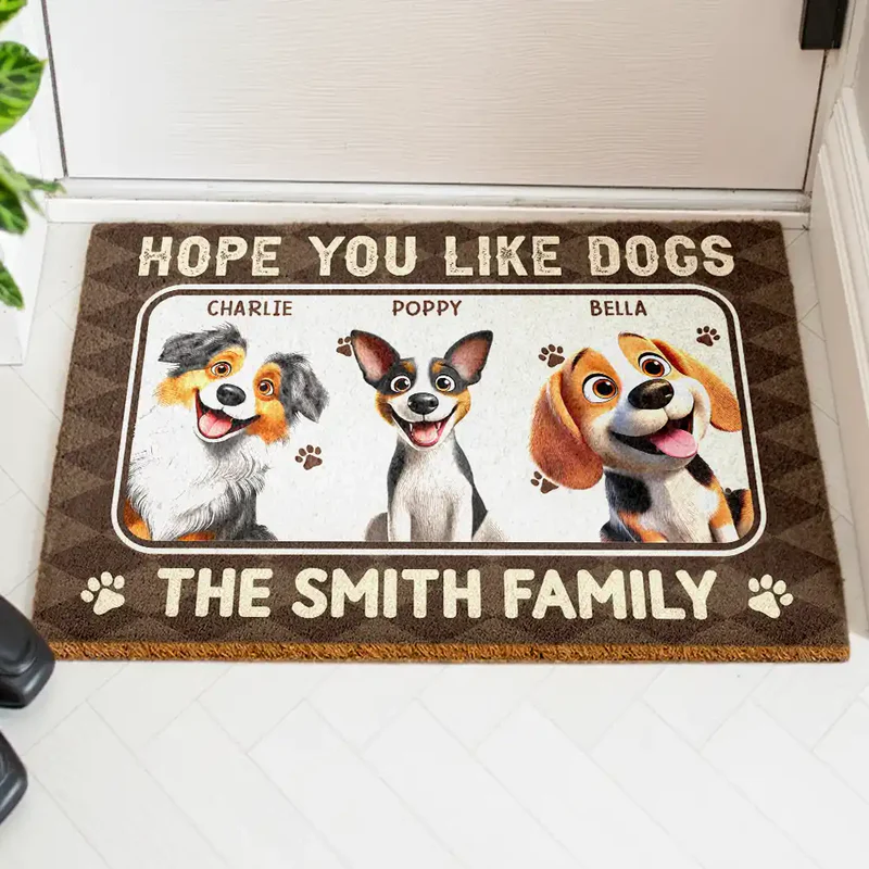 Hope You You Like Pets 3D Effect - Personalized Coconut Doormat